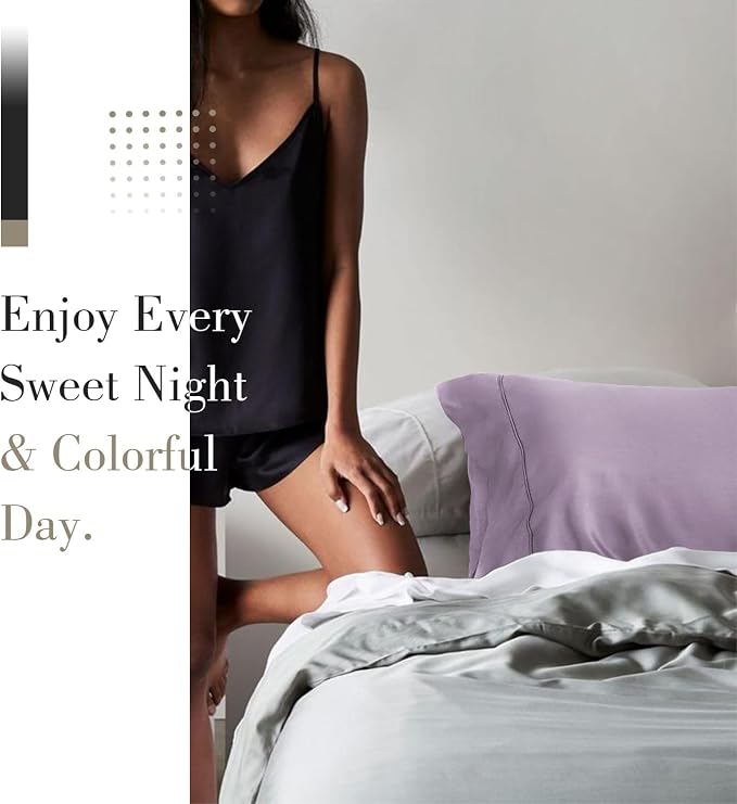 WishSmile Cooling Queen Pillowcases Set of 2 Breathable Cool Silky Soft Rayon - Image 6