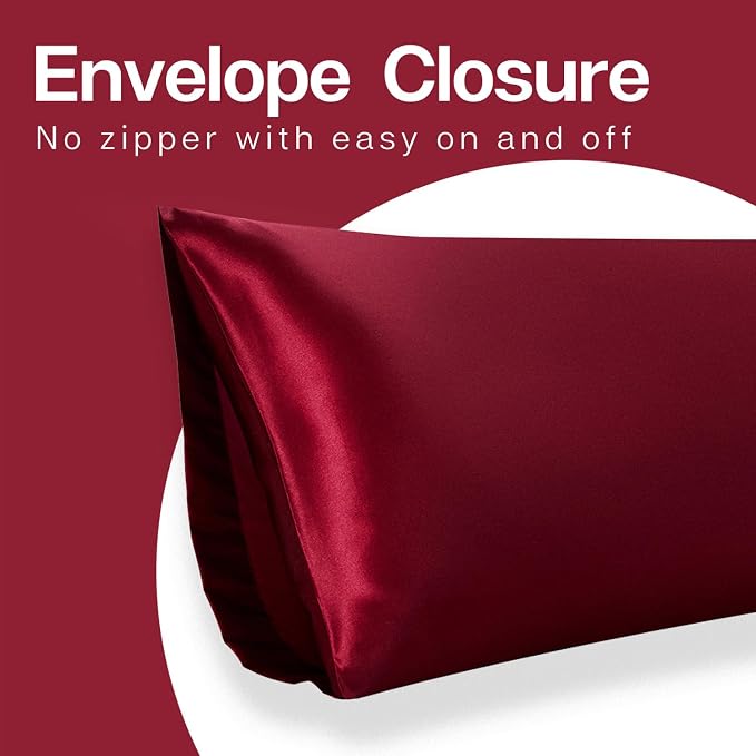 MR&HM Satin Body Pillow Cover, Soft and Breathable Body Pillow Case - Image 7