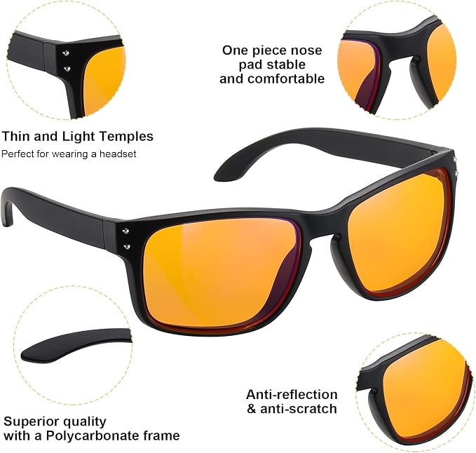Okany Blue Light Blocking Glasses Gaming Computer Glasses Powerful Professional - Image 3