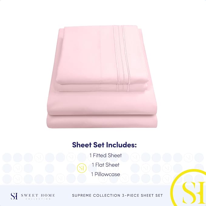 Twin Sheets - Breathable Luxury Sheets - 1800 Supreme Collection Extra Soft - Image 4