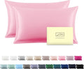Silk Pillow Cases 2 Pack, Soft Breathable and Sliky Queen Size Pillow Cases Set by Suatien