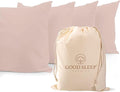 1000 TC Blush Standard Pillowcases Set of 4 100% Egyptian Cotton Pillow Cases by GoodSleepBedding