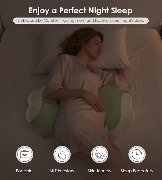 Memory Foam Pregnancy Pillows for Sleeping, Side Sleeper Maternity Pillow - Image 6