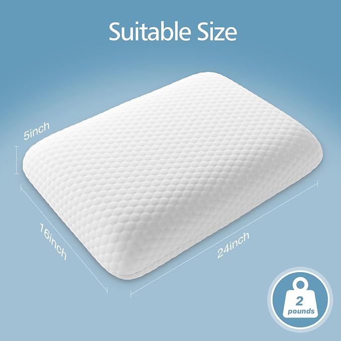 DUMOS Memory Foam Pillows for Sleeping, 1 Pack Bed Pillows for Adults - Image 8