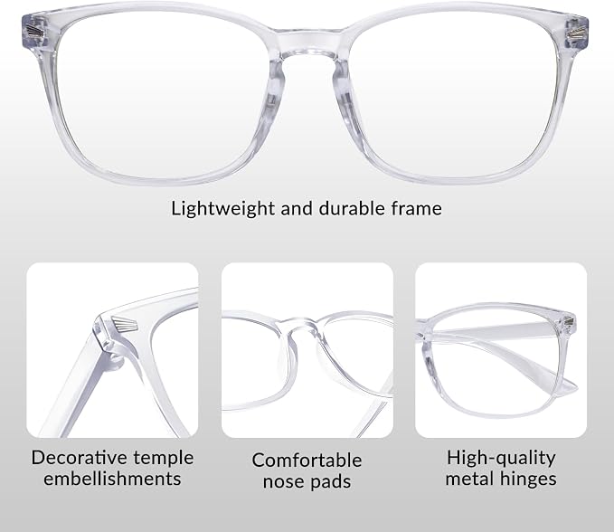 Blue Light Glasses for Woman Men | 99% Blue Light Blocking Glasses for Computer - Image 3