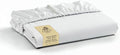 Linen Home 100% Cotton Percale Weave Fitted Sheet, Twin Size, Snow White by LINENHOME