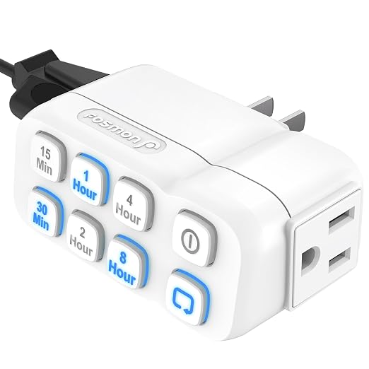Fosmon Countdown Plug-in Timer Dual Outlet, Indoor Light Timer by Fosmon