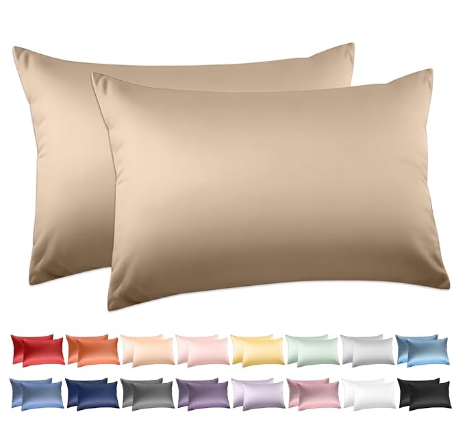 100% Cotton King Pillowcases Set of 2, Deep Dream 600 Thread Count Pillow Cases by DeepDream