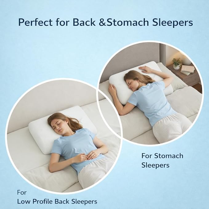 DLIGHT BD Ultra Slim 2.7" Stomach Sleeping Gel Infused Memory Foam Pillow- - Image 6