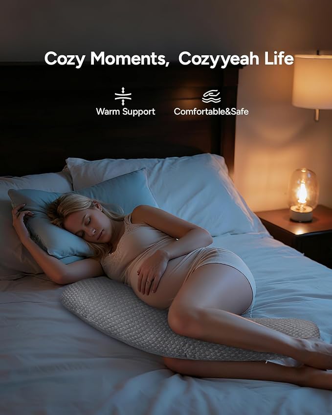 Pregnancy Wedge Pillow for Sleeping, Adjustable Maternity Pillow for Side - Image 7