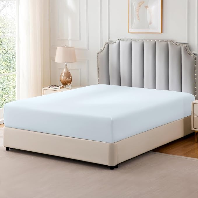 FreshCulture Pure Cotton Fitted Sheets California King Size, 300 Thread Count - Image 8