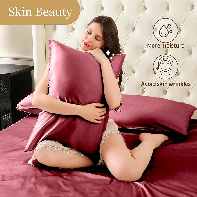 Mulberry Silk Pillowcase for Hair and Skin Queen Size, Silk Pillowcase 20X30 - Image 6