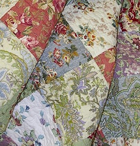 Greenland Home Blooming Prairie Quilted Patchwork Throw - Image 7