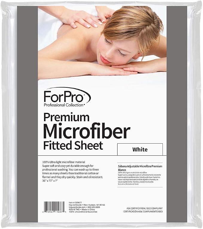 ForPro Professional Collection Premium Microfiber Fitted Sheet, Ultra-Light by ForProProfessionalCollection