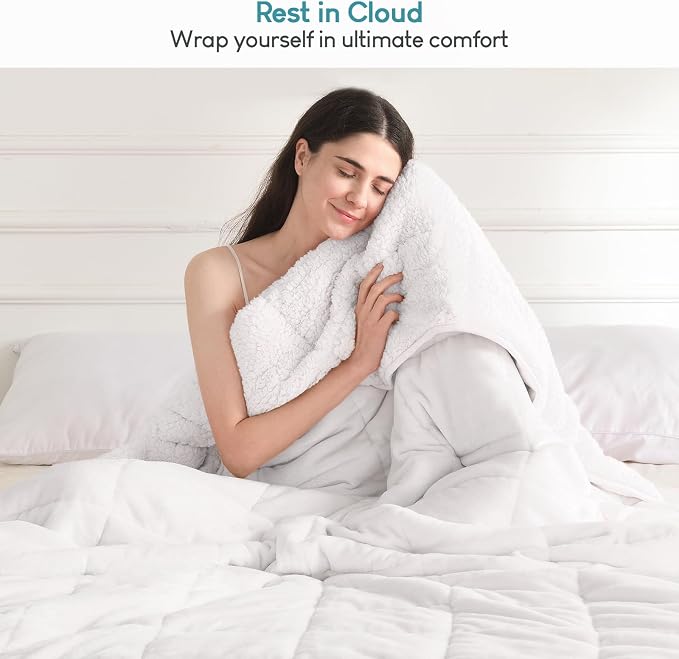 Weighted Blanket 20lbs, Flannel Cozy Plush Blankets, Fuzzy Flannel Bedding - Image 6
