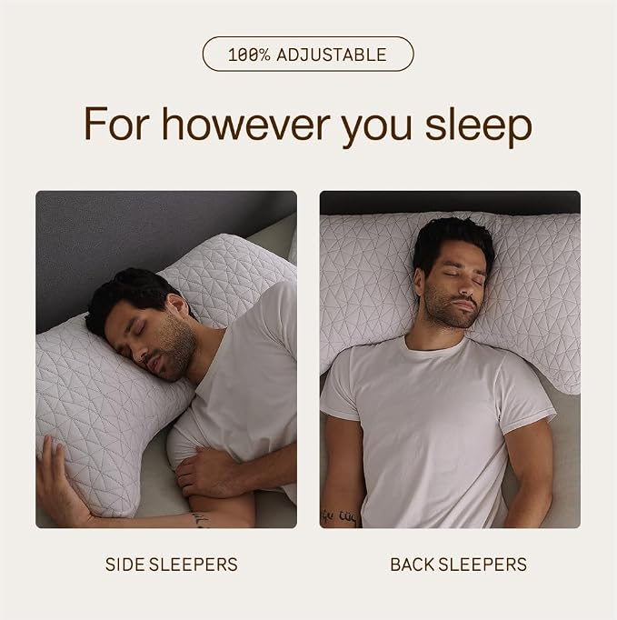 Coop Home Goods Original Crescent Adjustable Pillow, King Bed Pillows - Image 4