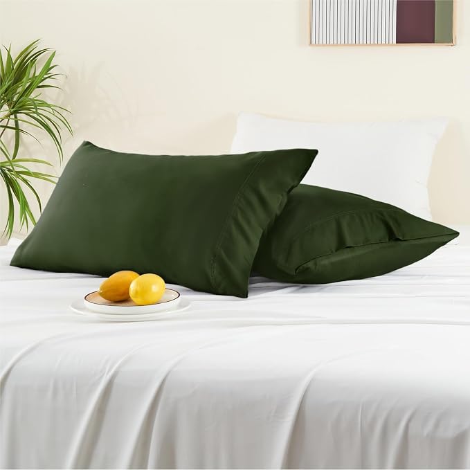 BEDELITE Standard Pillow Cases Set of 2, Rayon Derived from Bamboo, Cooling - Image 7