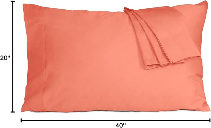 Pillow Cases, King Size Cotton Percale Weave Pillowcases, Pre-Shrunk Breathable - Image 9