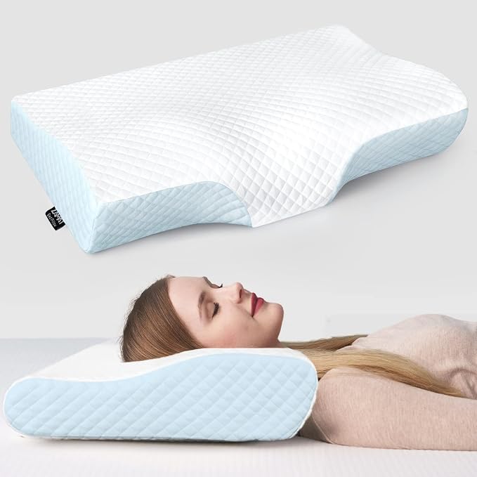 ZAMAT Memory Foam Pillow for Neck Pain Relief, Adjustable Ergonomic Cervical by ZAMAT