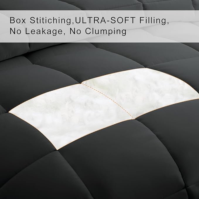 COHOME Oversized King Size Comforter, All-Season Quilted Down Alternative Duvet - Image 3