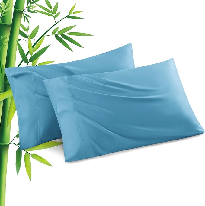 Pillowcases King Size 2 Pack, Cooling Viscose from Bamboo Pillow Cases by JamRest