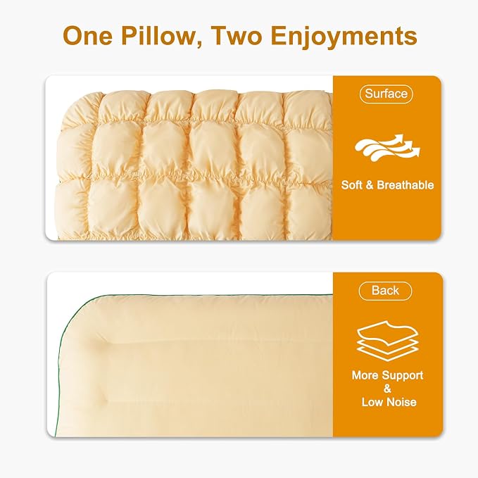YOUR MOON Fluffy Support Bed Pillow Standard Size, Luxury Hotel Quality Bed - Image 5