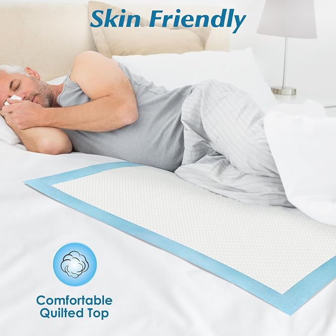 100 Count 22” x 22” Super Absorbency Disposable Underpads, Leakproof Quick - Image 5