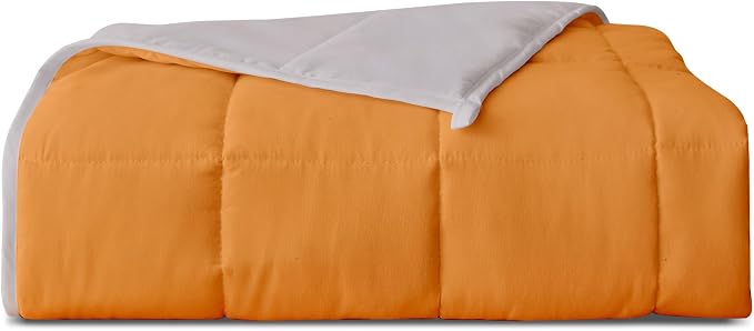 Weighted Blanket 15lbs Twin Size Orange Grey 48"x72" Weighted Blankets by PRETTY+NIGHT