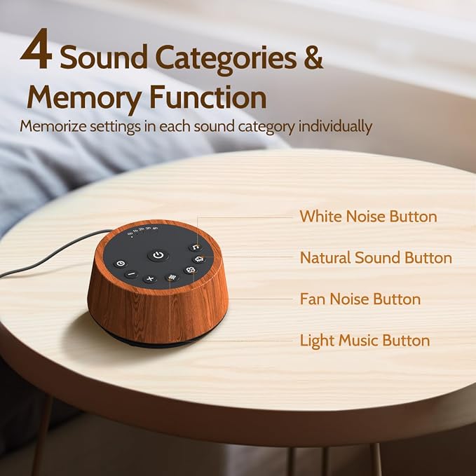 Color Noise Sleep White Noise Sound Machines 25 Soothing Sounds 32 Volume - Image 3