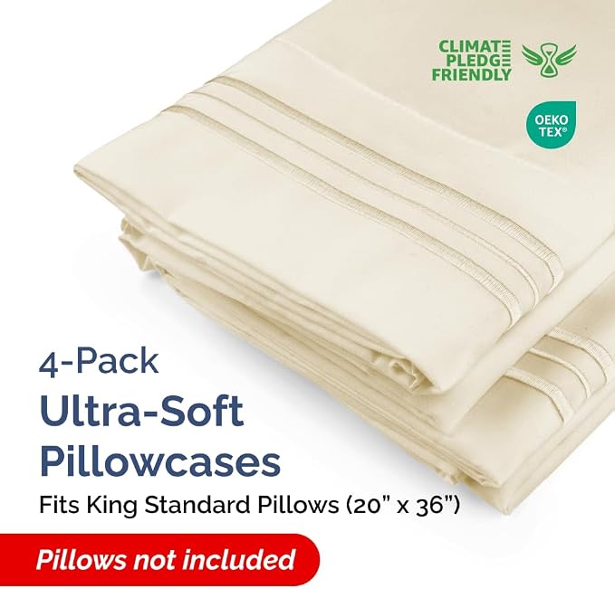 King Standard Pillow Cases Set of 4 - Image 2