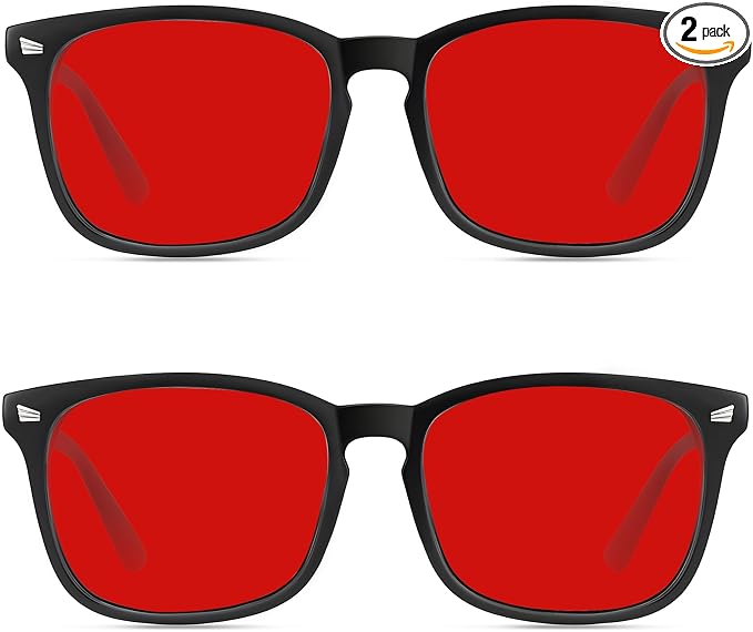 Red Lens Glasses Blue Light Glasses by Wintoo