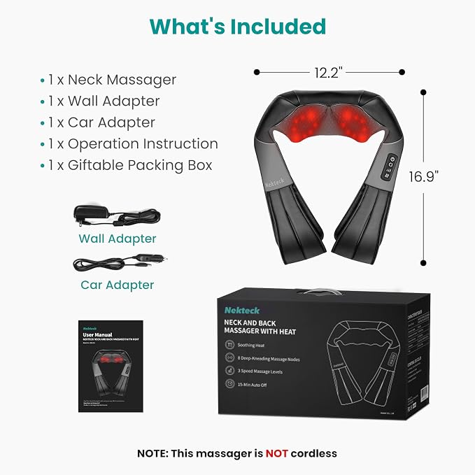 Nekteck Shiatsu Neck Massager - Image 9