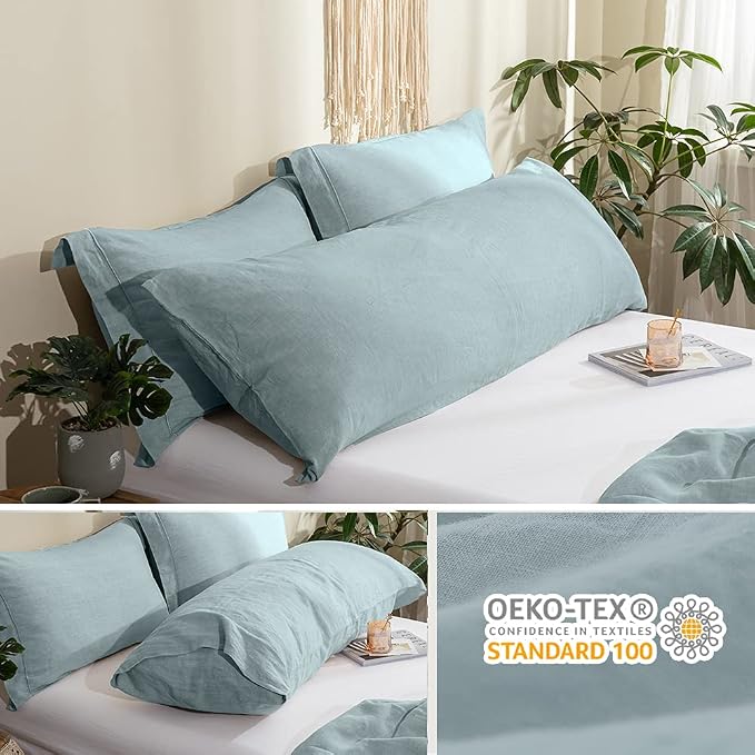 Simple&Opulence Body Pillow Cover 20" x 54", 100% Pure Linen, Ultra Soft and - Image 5
