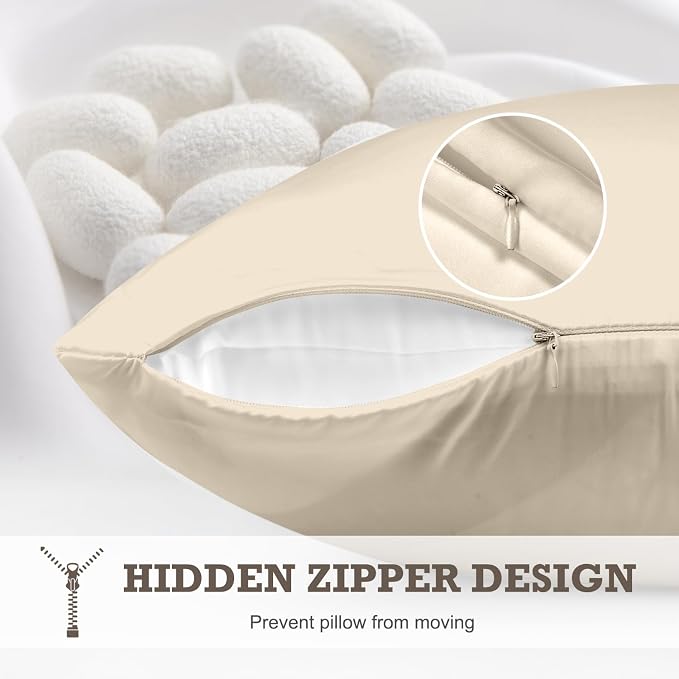 100% Mulberry Silk Pillowcase 2 Pack, King Size Silk Pillow Cases - Image 5