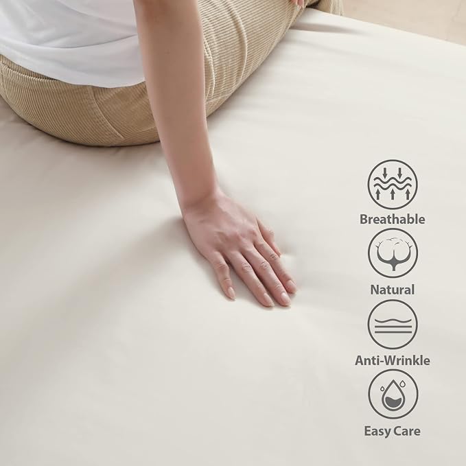100% Egyptian Cotton Fitted Sheet, 600 Thread Count, 8-16" Deep Pocket Sheet - Image 2