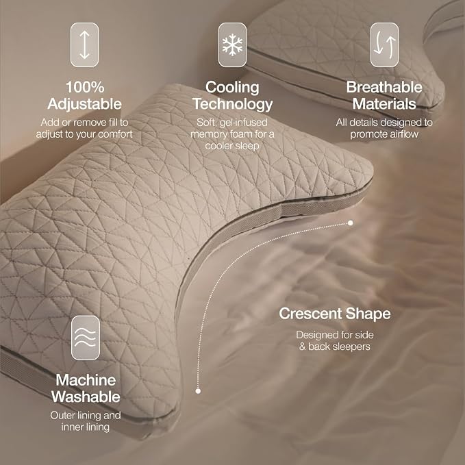 Coop Home Goods Eden Crescent Bed Pillow - Image 3