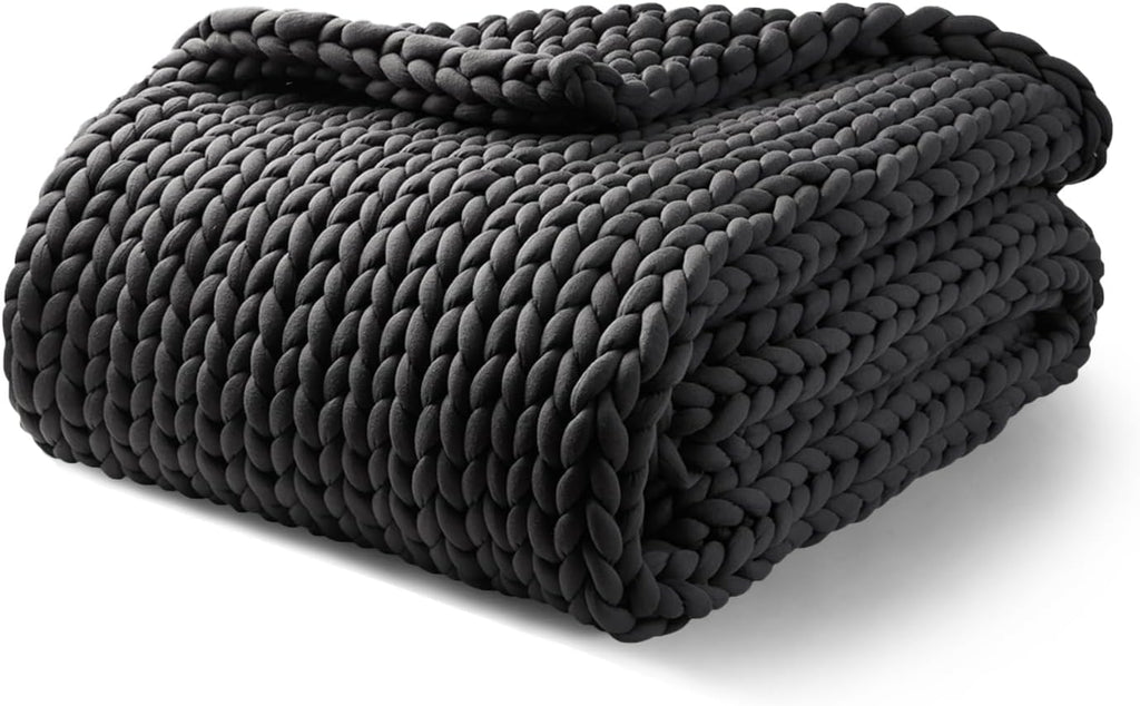 YnM Weighted Blanket, Handmade Chunky Yarn Knitted Design, Soft and Cozy by YNM