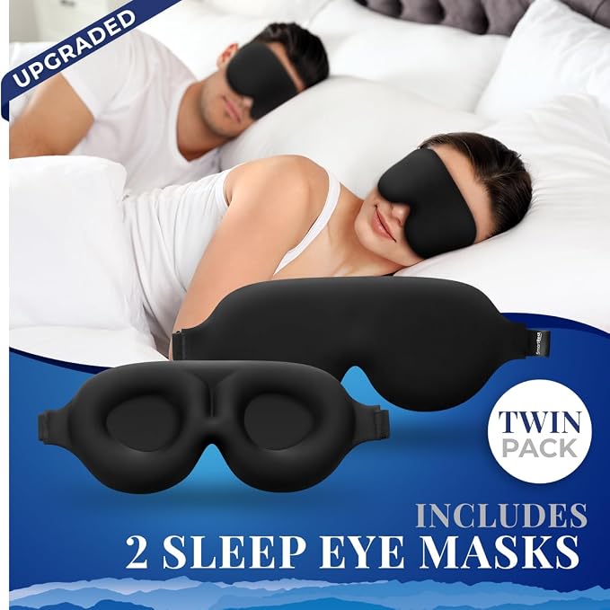 Sleep Mask - Eye Mask for Sleeping - Patented, 100% Blackout, Zero Pressure - Image 7