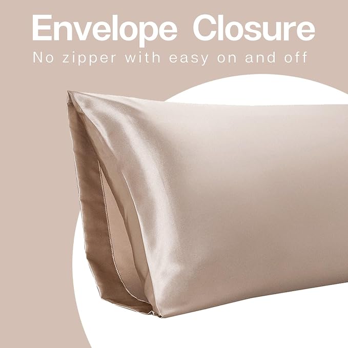 MR&HM Satin Body Pillow Cover, Soft and Breathable Body Pillow Case - Image 7