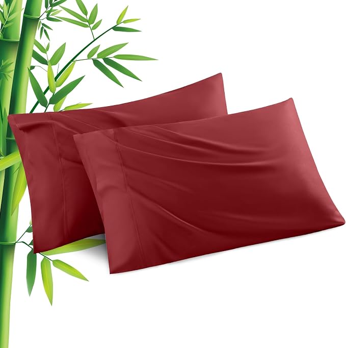 Pillowcases Queen Size 2 Pack, Viscose Cooling Pillow Cases by JamRest