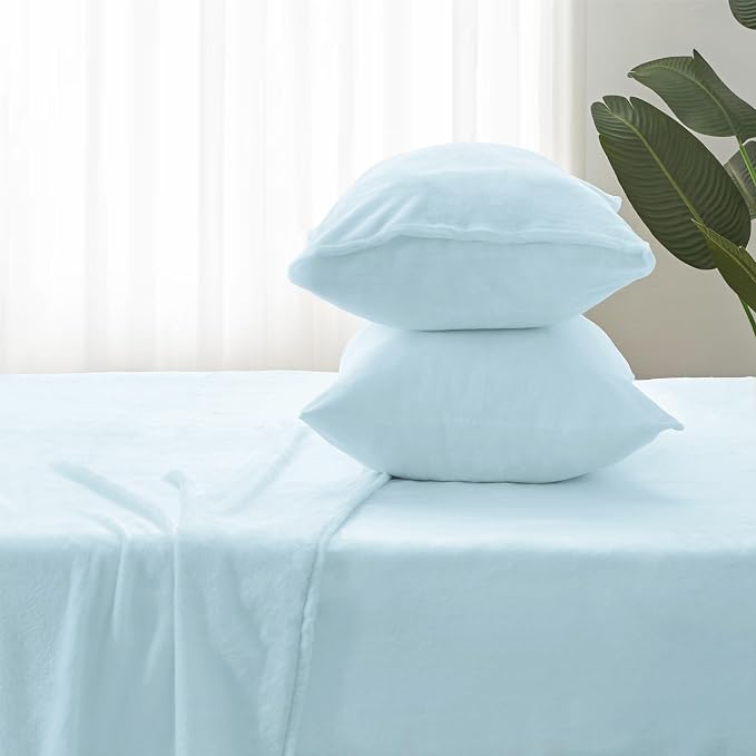 BEDELITE Flannel Sheets Queen Size Blue - Image 7