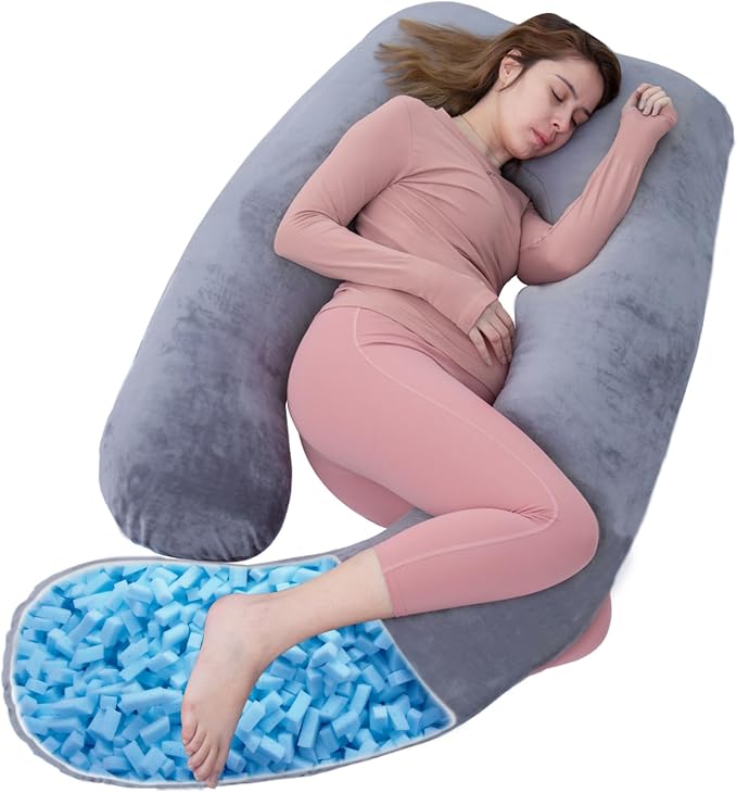 Shredded Memory Foam Body Pillow, Pregnancy Pillows by ASAWESLING