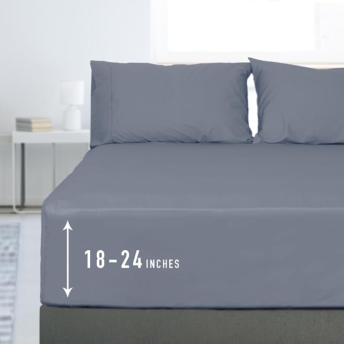 Sunflower Queen Fitted Sheet, 1-Piece Extra Deep Pocket Fitted Bottom Sheet 22" by SunflowerHometexUS