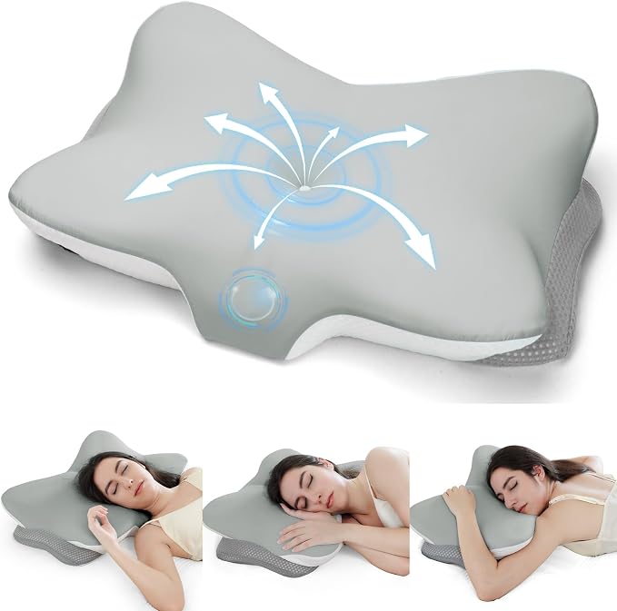 Cervical Neck Pillow for Pain Relief- Memory Foam Orthopedic Pillow, Ergonomic by Zmarthumb