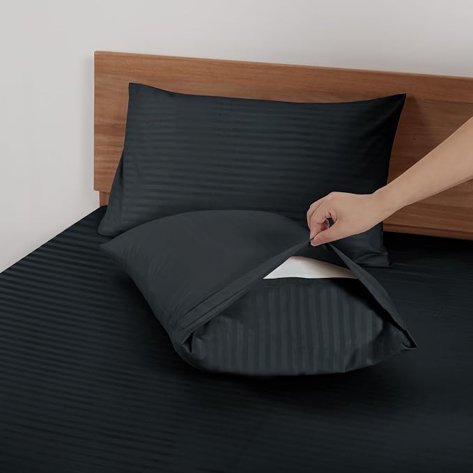 Mejoroom Striped King Size Sheet Set – Hotel Luxury Bed Sheets - Image 4
