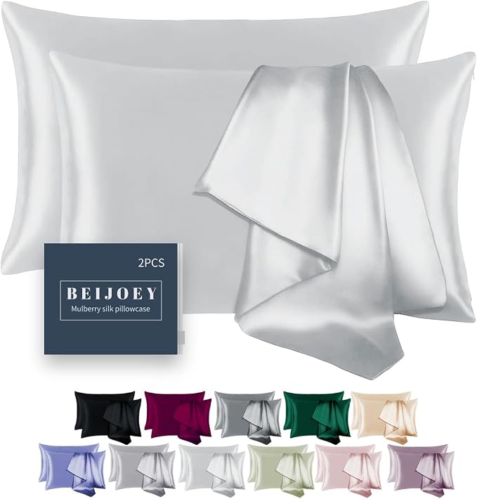100% Mulberry Silk Pillowcase 2 Pack by BEIJOEY