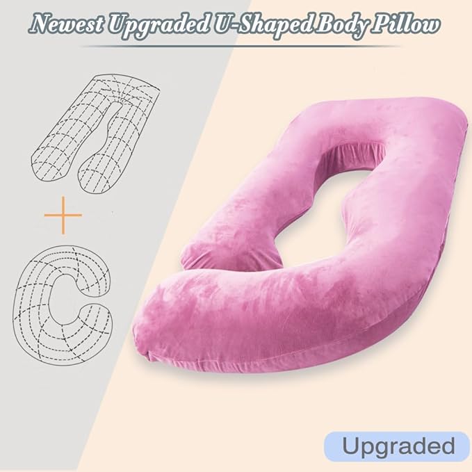60 Inch Pregnancy Pillow for Sleeping, Extra Large U Shaped Body Pillow - Image 7