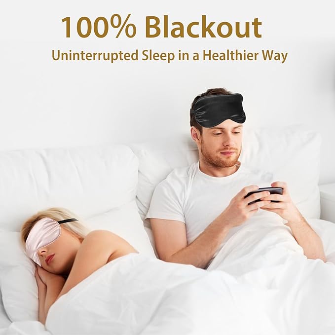 4 Pack Super Soft Silk Sleep Mask - Image 6