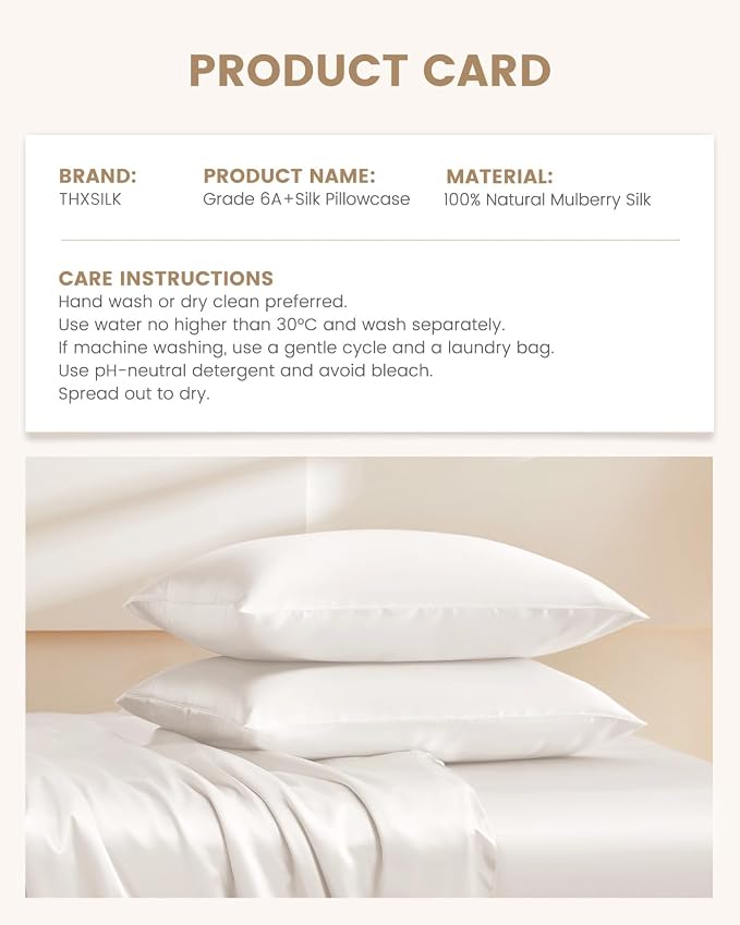 THXSILK 100% Mulberry Silk Pillowcase - Image 8