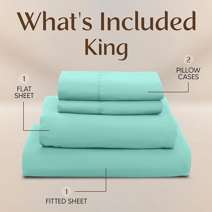 Utopia Bedding King Size Sheet Set – 4 Piece Bed Sheets, Soft and Breathable - Image 3